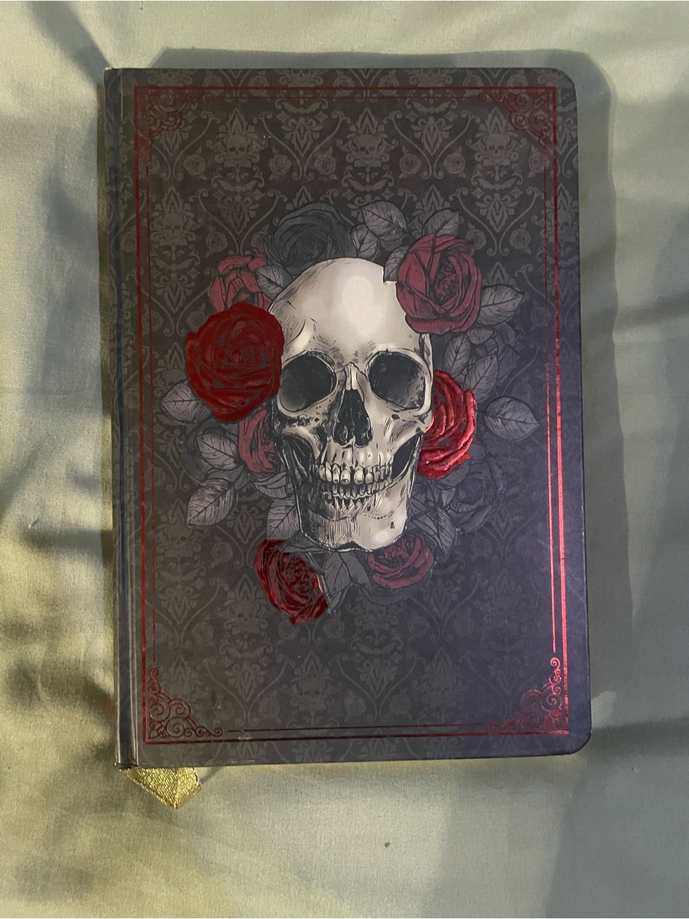 Skull & Red Roses Hardcover Journal